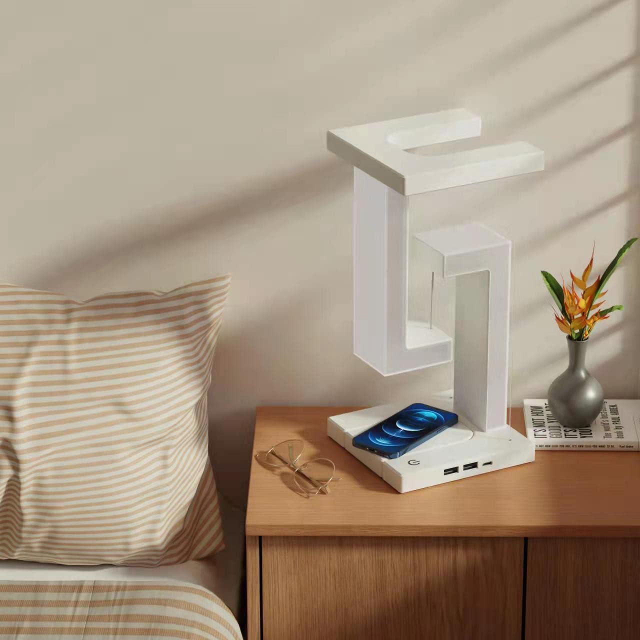 Floating LED Lamp with Wireless Charging